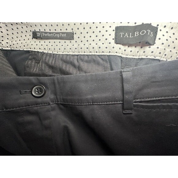 TALBOTS‎ The Perfect Crop Black Pant Women's Petite SIZE 2P - Picture 3 of 8